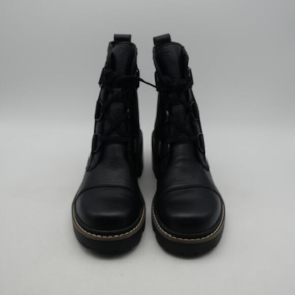 NEW Sorel Women's 7 Joan Now Lace Waterproof Boot Black Leather NO BOX - Picture 8 of 11
